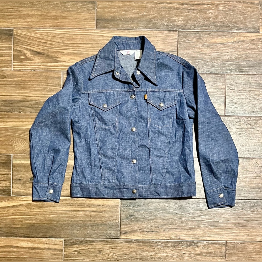 Vintage Levi’s Orange Tab Blue Denim Button Jean Jacket Women’s Size Medium - Picture 13 of 14
